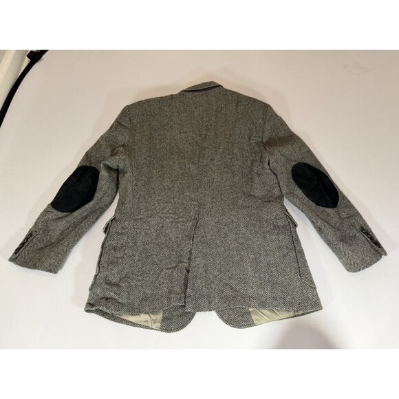 Vintage Haggar Imperial Herringbone Wool Blazer Elbow Patches USA - Picture 9 of 16